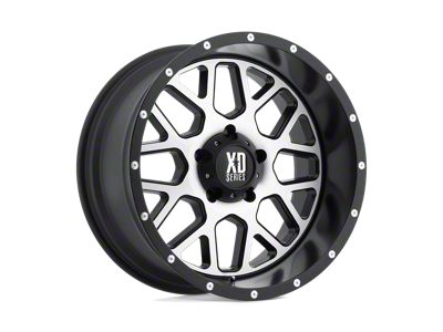 XD Grenade Satin Black Machined Face 8-Lug Wheel; 20x10; -24mm Offset (01-06 Silverado 2500 HD)