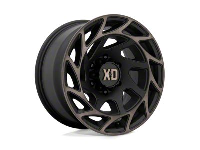 XD Onslaught Satin Black with Bronze Tint 8-Lug Wheel; 20x10; -18mm Offset (01-06 Silverado 2500 HD)