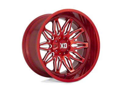 XD Gunner Candy Red Milled 5-Lug Wheel; 20x10; -18mm Offset (02-08 RAM 1500, Excluding Mega Cab)