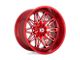 XD Gunner Candy Red Milled 5-Lug Wheel; 20x10; -18mm Offset (02-08 RAM 1500, Excluding Mega Cab)