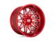 XD Gunner Candy Red Milled 5-Lug Wheel; 20x10; -18mm Offset (02-08 RAM 1500, Excluding Mega Cab)