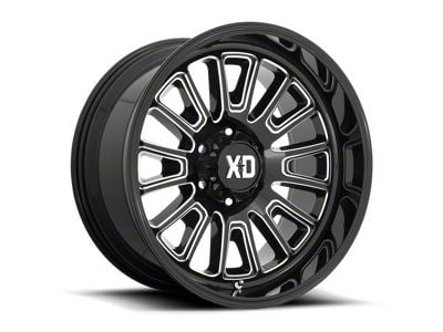 XD Rover Gloss Black Milled 5-Lug Wheel; 20x9; 0mm Offset (02-08 RAM 1500, Excluding Mega Cab)