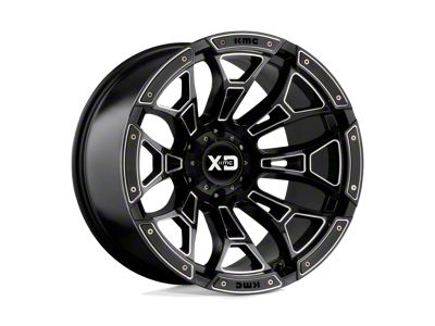 XD Boneyard Gloss Black Milled 8-Lug Wheel; 20x10; -18mm Offset (03-09 RAM 2500)