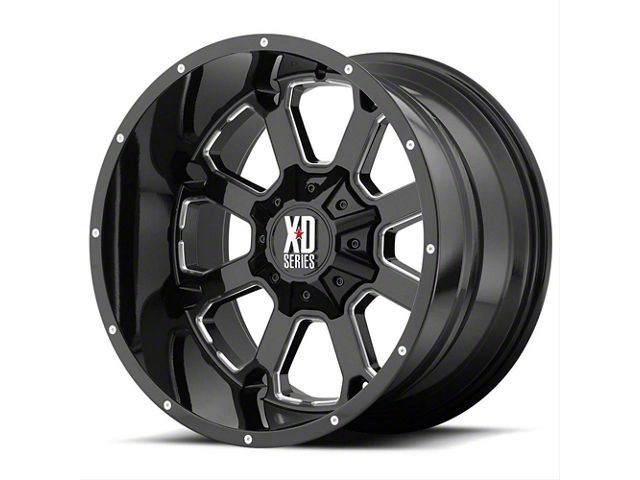 XD Buck 25 Gloss Black Milled 8-Lug Wheel; 20x10; -24mm Offset (03-09 RAM 2500)