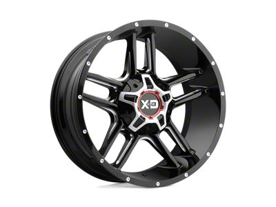 XD Clamp Gloss Black Milled 8-Lug Wheel; 20x9; 0mm Offset (03-09 RAM 2500)