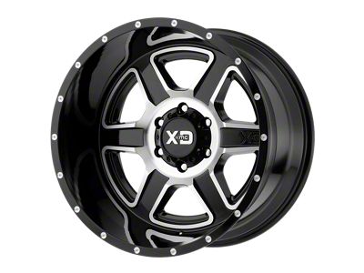 XD Fusion Gloss Black Machined 8-Lug Wheel; 20x12; -44mm Offset (03-09 RAM 2500)