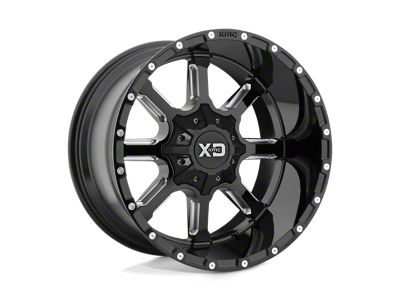 XD Mammoth Gloss Black Milled 8-Lug Wheel; 24x14; -76mm Offset (03-09 RAM 2500)