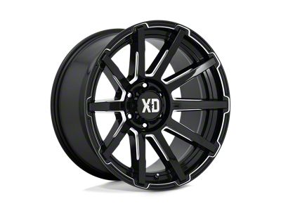 XD Outbreak Gloss Black Milled 8-Lug Wheel; 18x9; 0mm Offset (03-09 RAM 2500)