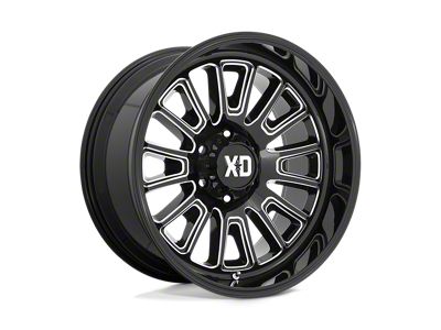 XD Rover Gloss Black Milled 8-Lug Wheel; 20x9; 0mm Offset (03-09 RAM 2500)