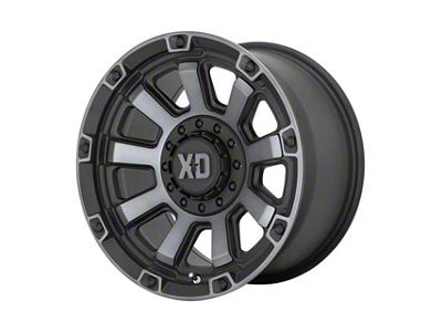 XD Gauntlet Satin Black with Gray Tint 8-Lug Wheel; 20x10; -18mm Offset (03-09 RAM 3500 SRW)