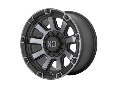 XD Gauntlet Satin Black with Gray Tint 8-Lug Wheel; 20x9; 0mm Offset (03-09 RAM 3500 SRW)