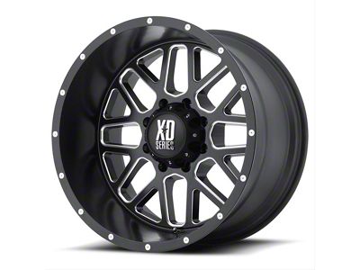 XD Grenade Satin Black Milled 8-Lug Wheel; 20x10; -24mm Offset (03-09 RAM 3500 SRW)