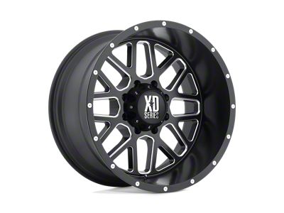 XD Grenade Satin Black Milled 8-Lug Wheel; 20x9; 0mm Offset (03-09 RAM 3500 SRW)