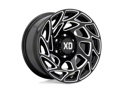 XD Onslaught Gloss Black Milled 8-Lug Wheel; 20x12; -44mm Offset (03-09 RAM 3500 SRW)