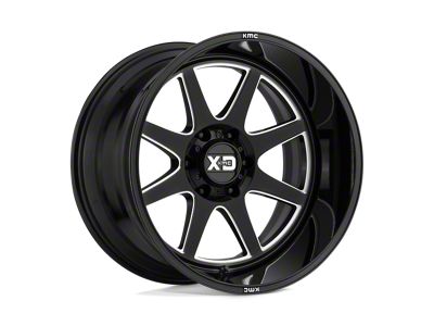 XD Pike Gloss Black Milled 8-Lug Wheel; 20x10; -18mm Offset (03-09 RAM 3500 SRW)