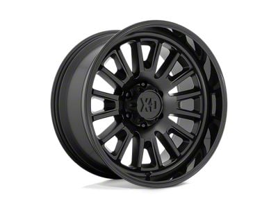 XD Rover Satin Black with Gloss Black Lip 8-Lug Wheel; 20x9; 0mm Offset (03-09 RAM 3500 SRW)