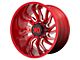 XD Tension Candy Red Milled 8-Lug Wheel; 22x12; -44mm Offset (03-09 RAM 3500 SRW)