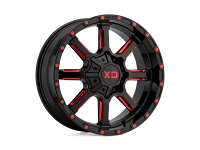 XD Mammoth Gloss Black Milled with Red Tint 6-Lug Wheel; 24x14; -76mm Offset (04-08 F-150)