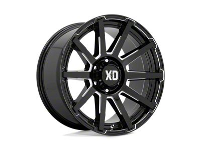 XD Outbreak Gloss Black Milled 6-Lug Wheel; 20x10; 12mm Offset (04-08 F-150)