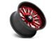 XD Phoenix Candy Red Milled with Black Lip 6-Lug Wheel; 20x9; 0mm Offset (04-08 F-150)