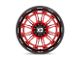 XD Phoenix Candy Red Milled with Black Lip 6-Lug Wheel; 20x9; 0mm Offset (04-08 F-150)