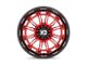 XD Phoenix Candy Red Milled with Black Lip 6-Lug Wheel; 20x10; -18mm Offset (04-08 F-150)