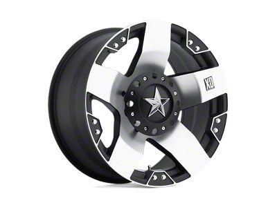 XD Rockstar Machined Face with Matte Black Windows 6-Lug Wheel; 17x8; 10mm Offset (04-08 F-150)