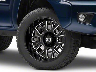 XD Grenade 2 Gloss Black Milled 6-Lug Wheel; 22x12; -44mm Offset (07-13 Sierra 1500)