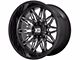 XD Gunner Gloss Black Milled 6-Lug Wheel; 22x10; -18mm Offset (07-13 Sierra 1500)