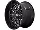 XD Gunner Gloss Black Milled 6-Lug Wheel; 22x10; -18mm Offset (07-13 Sierra 1500)