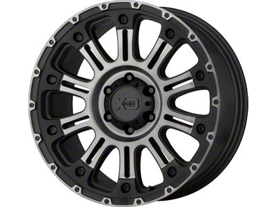 XD Hoss II Satin Black Machined Gray Tint 6-Lug Wheel; 18x9; 18mm Offset (07-13 Sierra 1500)