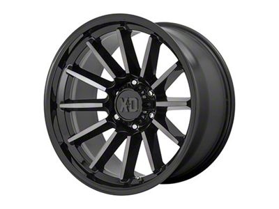 XD Luxe Gloss Black Machined with Gray Tint 6-Lug Wheel; 20x9; 18mm Offset (07-13 Sierra 1500)