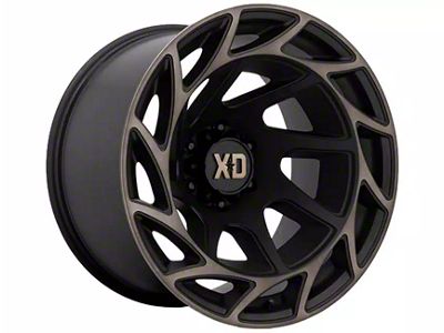 XD Onslaught Satin Black with Bronze Tint 6-Lug Wheel; 20x12; -44mm Offset (07-13 Sierra 1500)