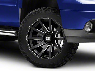 XD Outbreak Gloss Black Milled 6-Lug Wheel; 22x10; -18mm Offset (07-13 Sierra 1500)