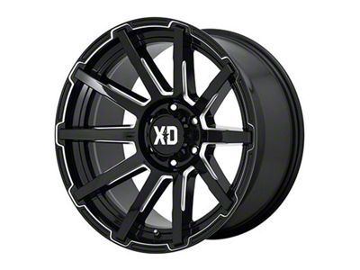 XD Outbreak Gloss Black Milled 6-Lug Wheel; 17x9; 30mm Offset (07-13 Sierra 1500)