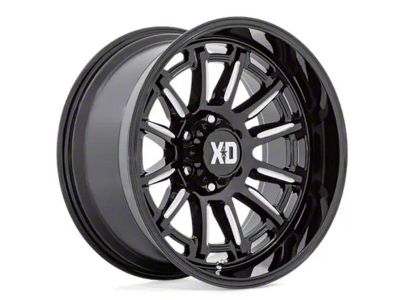 XD Phoenix Gloss Black Milled 6-Lug Wheel; 20x9; 0mm Offset (07-13 Sierra 1500)