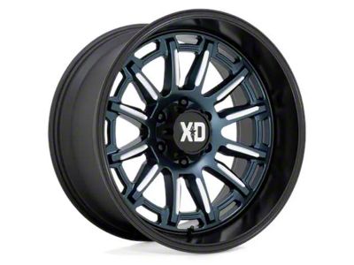 XD Phoenix Metallic Blue Milled with Black Lip 6-Lug Wheel; 20x10; -18mm Offset (07-13 Sierra 1500)