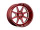 XD Pike Brushed Red with Milled Accent 6-Lug Wheel; 20x10; -18mm Offset (07-13 Sierra 1500)