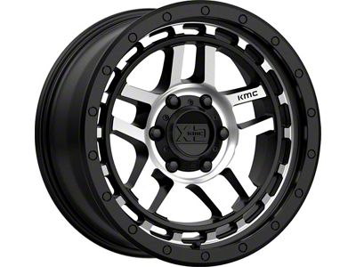 XD Recon Satin Black Machined 6-Lug Wheel; 17x8.5; 18mm Offset (07-13 Sierra 1500)