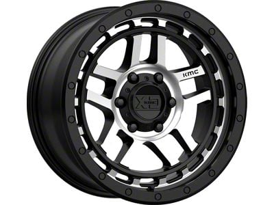 XD Recon Satin Black Machined 6-Lug Wheel; 17x9; -12mm Offset (07-13 Sierra 1500)