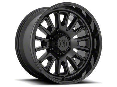 XD Rover Satin Black with Gloss Black Lip 6-Lug Wheel; 22x12; -44mm Offset (07-13 Sierra 1500)