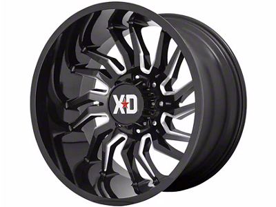 XD Tension Gloss Black Milled 6-Lug Wheel; 20x10; -18mm Offset (07-13 Sierra 1500)