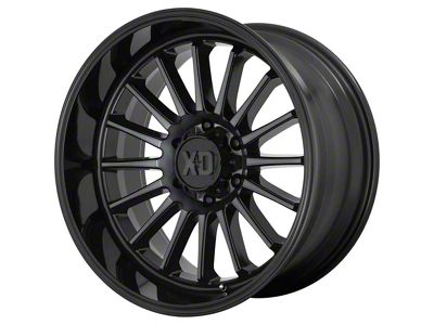 XD Whiplash Gloss Black with Gray Tint 6-Lug Wheel; 20x10; -18mm Offset (07-13 Sierra 1500)