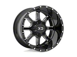 XD Mammoth Gloss Black Milled 8-Lug Wheel; 24x14; -76mm Offset (07-10 Sierra 2500 HD)