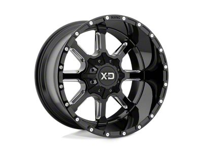 XD Mammoth Gloss Black Milled 8-Lug Wheel; 20x12; -44mm Offset (11-14 Sierra 2500 HD)