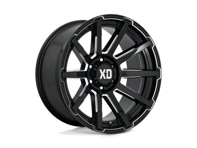 XD Outbreak Gloss Black Milled 8-Lug Wheel; 20x10; 12mm Offset (11-14 Sierra 2500 HD)
