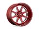 XD Pike Brushed Red with Milled Accent 8-Lug Wheel; 20x9; 0mm Offset (11-14 Sierra 2500 HD)