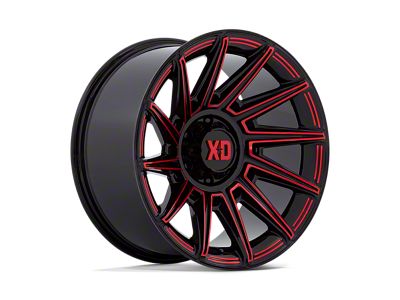 XD Specter Gloss Black with Red Tint 8-Lug Wheel; 20x10; -18mm Offset (11-14 Sierra 2500 HD)