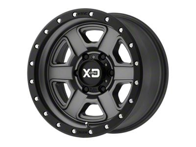 XD Fusion Off-Road Satin Gray with Satin Black Lip 8-Lug Wheel; 17x9; -12mm Offset (11-14 Sierra 3500 HD SRW)