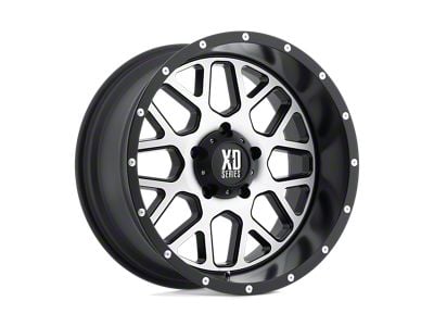 XD Grenade Satin Black Machined Face 8-Lug Wheel; 22x9.5; 0mm Offset (11-14 Sierra 3500 HD SRW)